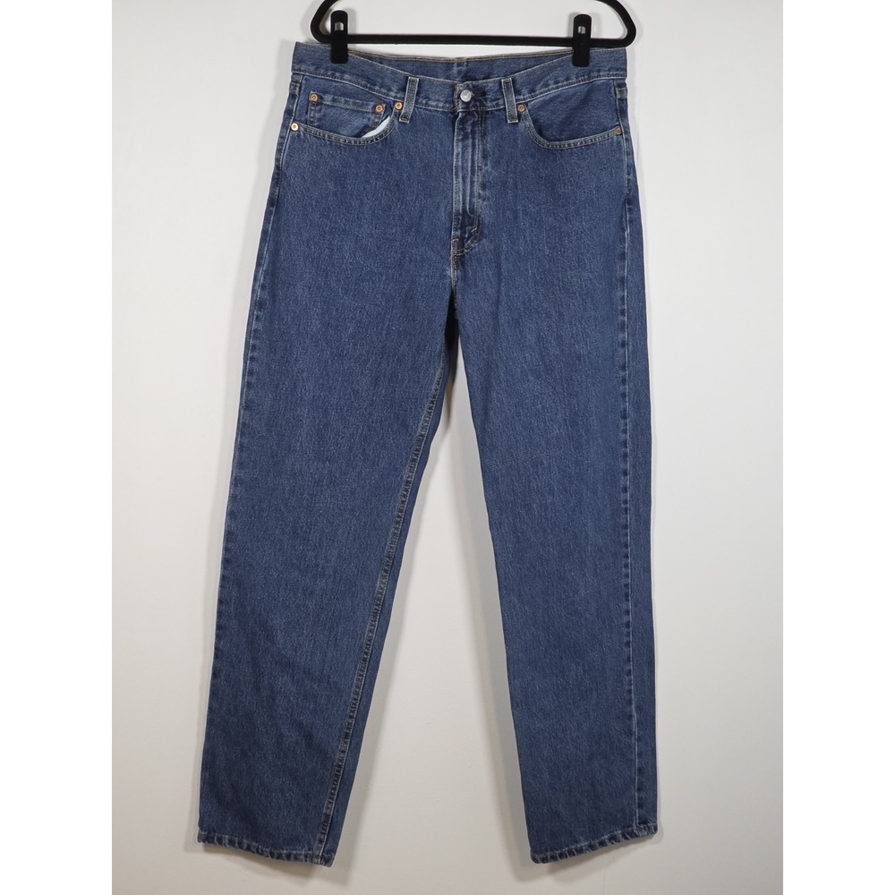 Levis Mens 36x34 550 Relaxed Fit Tapered Blue Denim Jeans Classic Street Look
